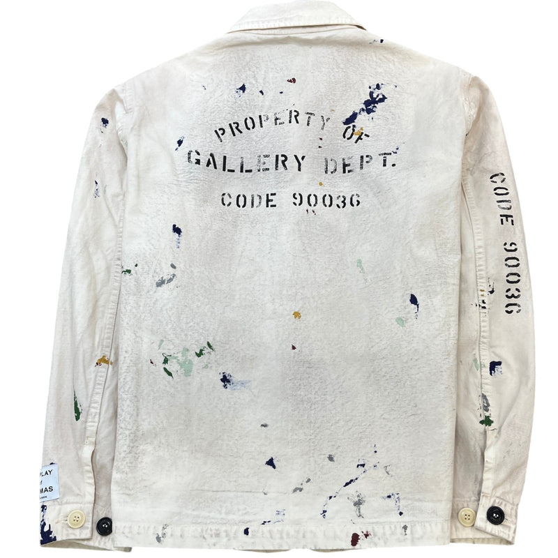 Men's Ep Painted Splatter Jacket Cream Size M