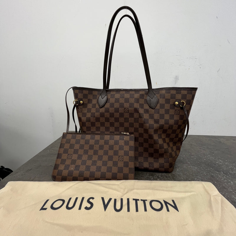 Women's Damier Ebene Neverfull Mm Tote Bag Brown