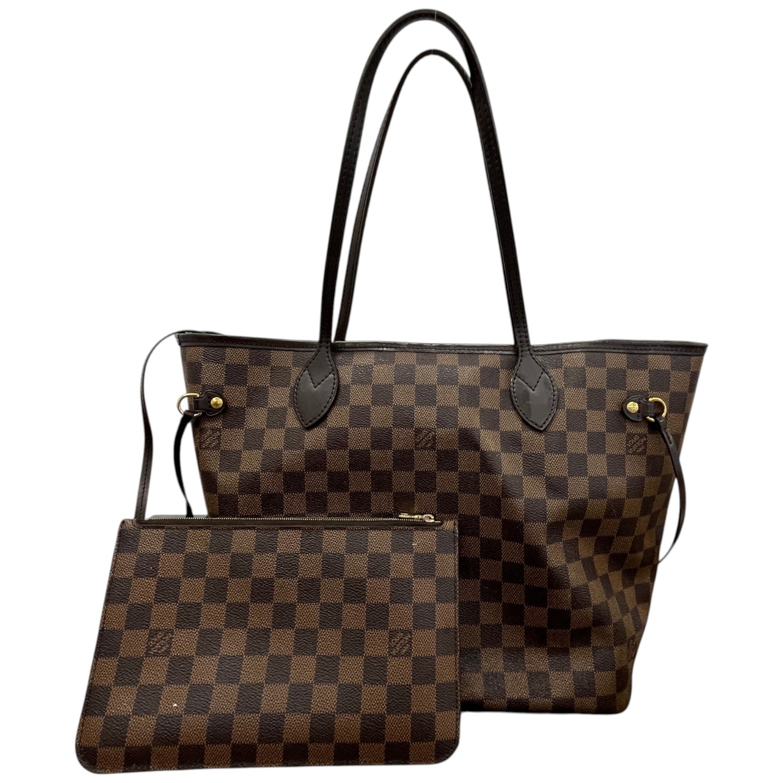 Women's Damier Ebene Neverfull Mm Tote Bag Brown - Photo 1