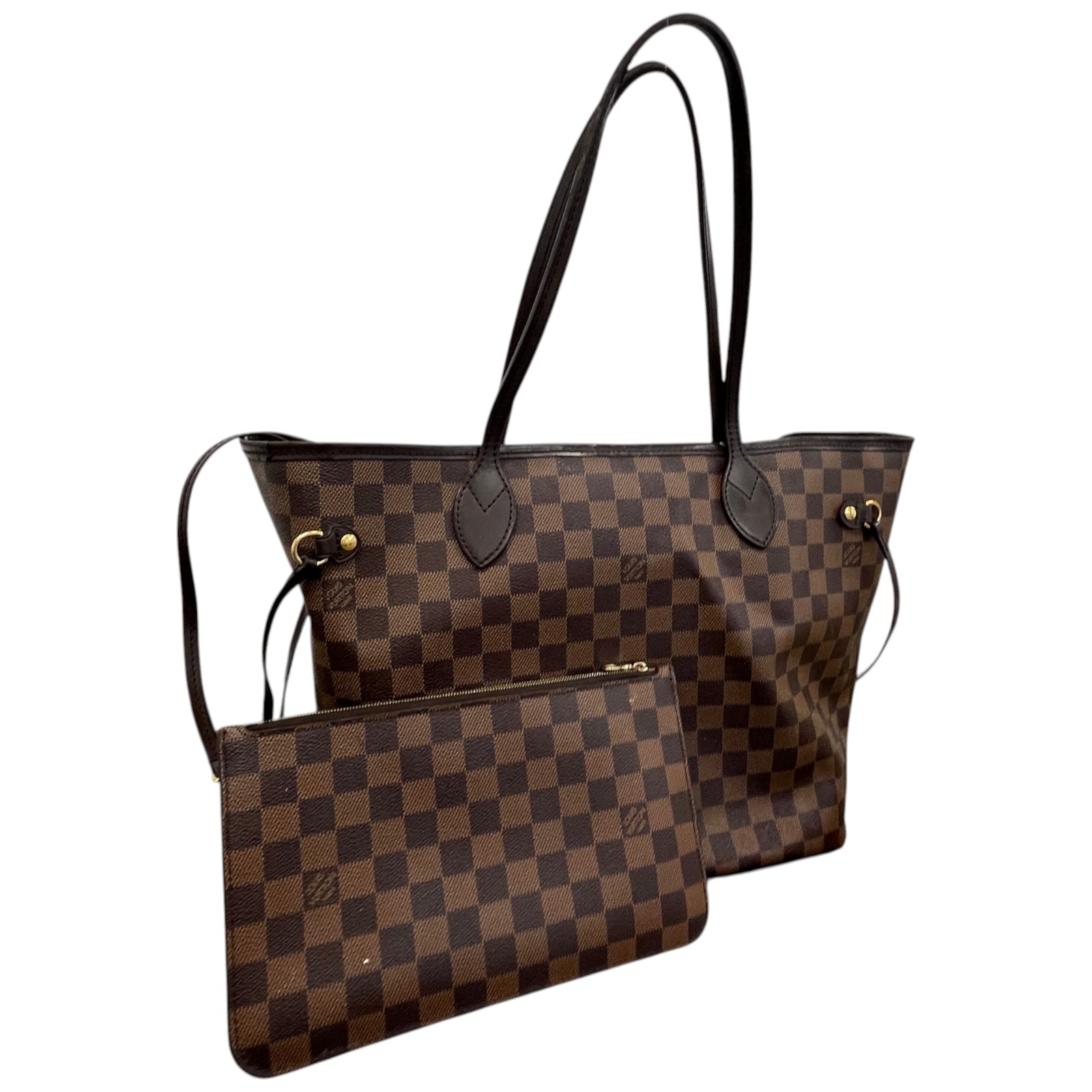 Women's Damier Ebene Neverfull Mm Tote Bag Brown - Photo 5