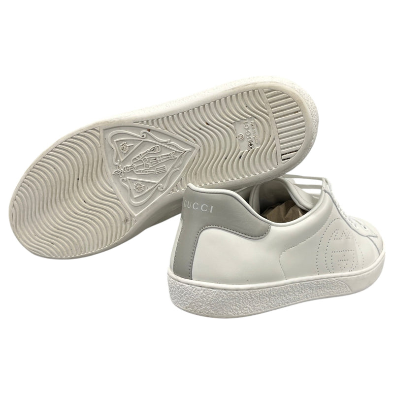 Men's Ace Interlocking G Logo Low Trainers White Size UK 9.5 / EU 43.5