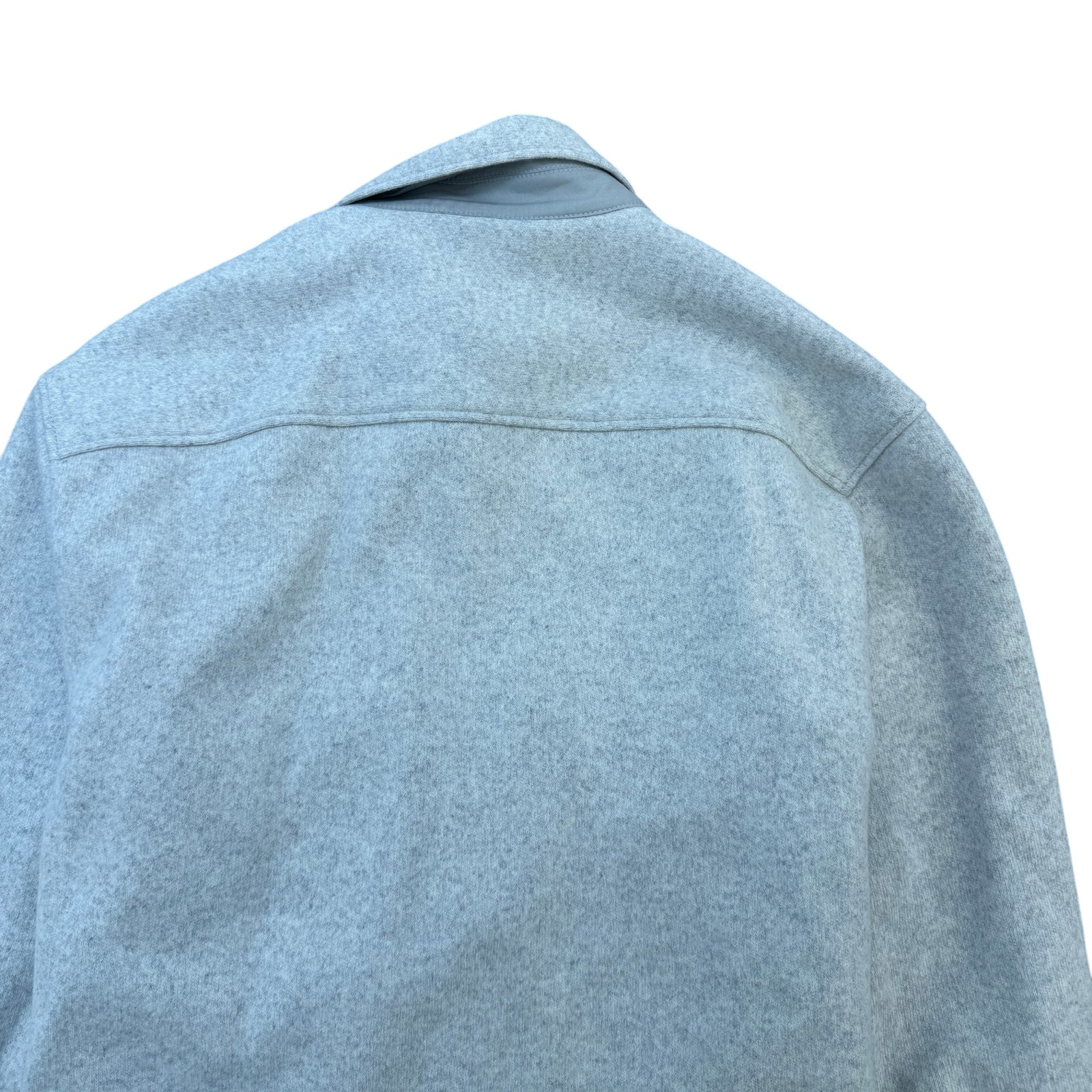 Men's Plaque Logo Wool Jacket Grey Size XL - Photo 8