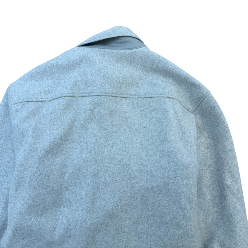 Men's Plaque Logo Wool Jacket Grey Size XL