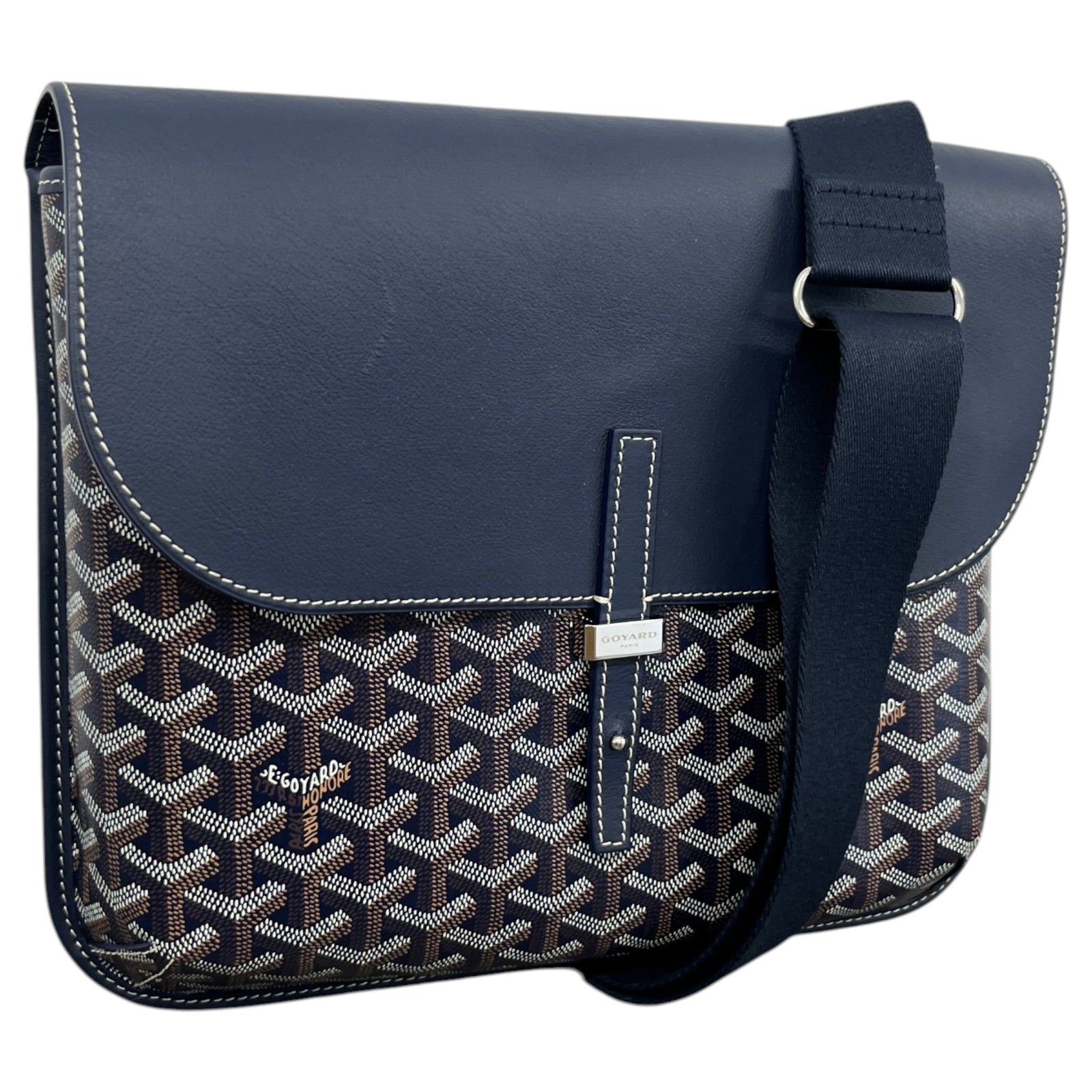 Men's Coursier Messenger Bag Navy - Photo 4