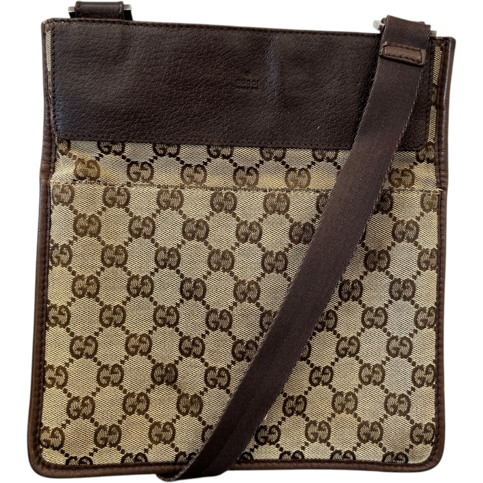 Men's Gg Supreme Messenger Bag Beige - Photo 1