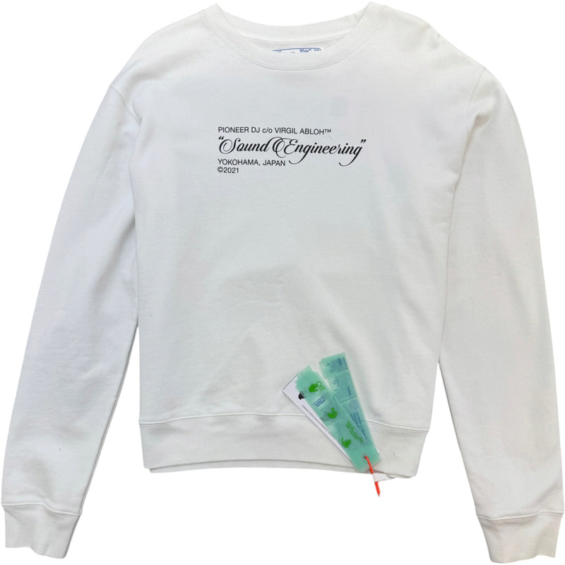 Men's X Pioneer Sound Engineering Sweatshirt White Size L