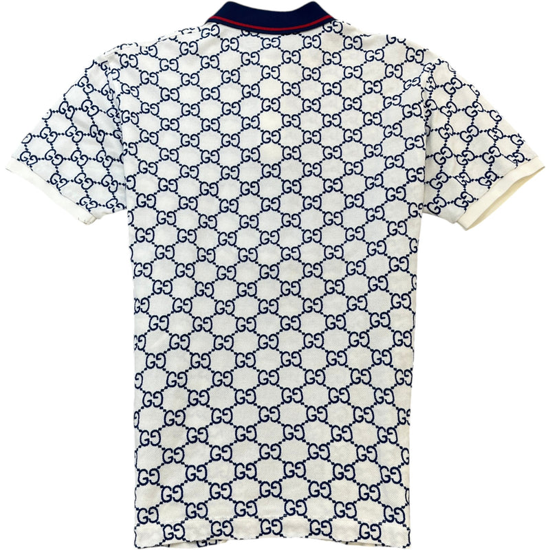 Men's GG Supreme Polo Shirt White Size M