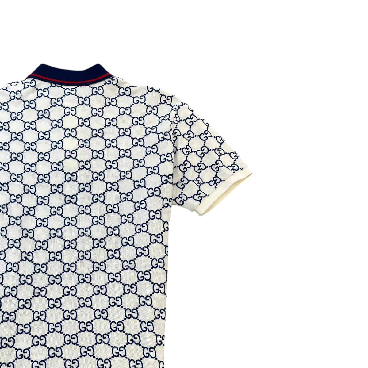 Men's GG Supreme Polo Shirt White Size M - Photo 4
