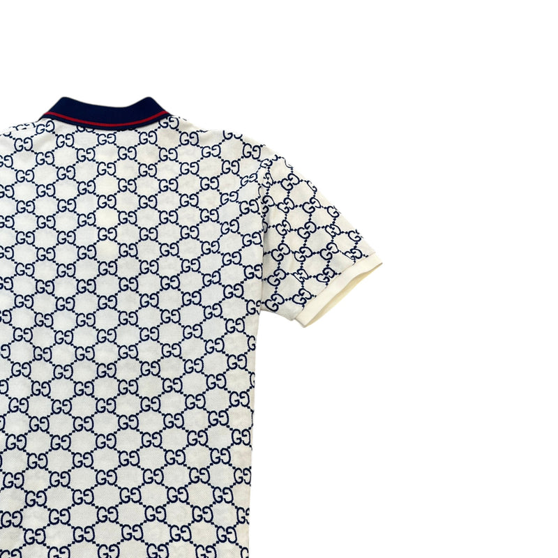 Men's GG Supreme Polo Shirt White Size M