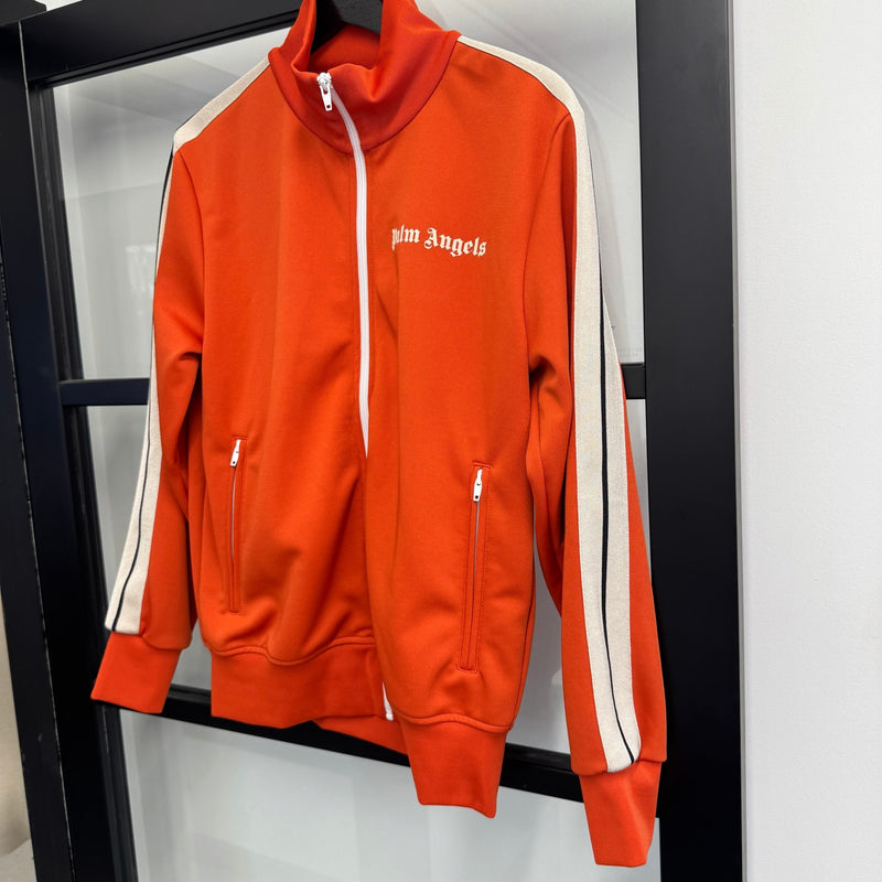 Men's Logo Print Track Jacket Burnt Orange Size M