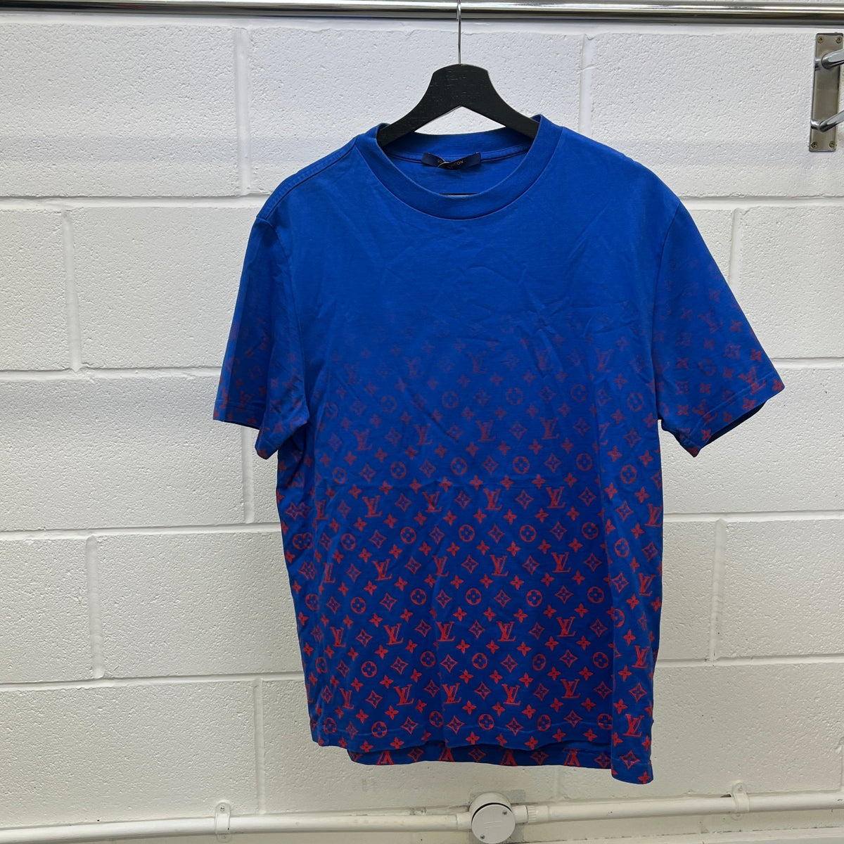 Men's Monogram Gradient T-Shirt Blue Size L - Photo 7