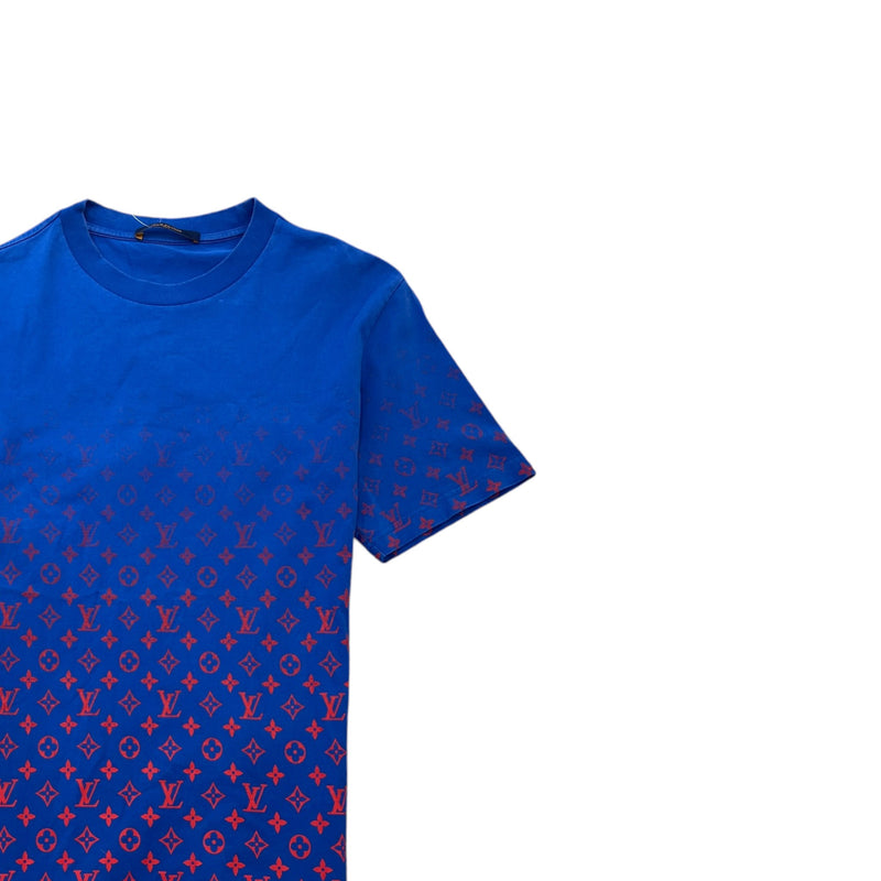 Men's Monogram Gradient T-Shirt Blue Size L