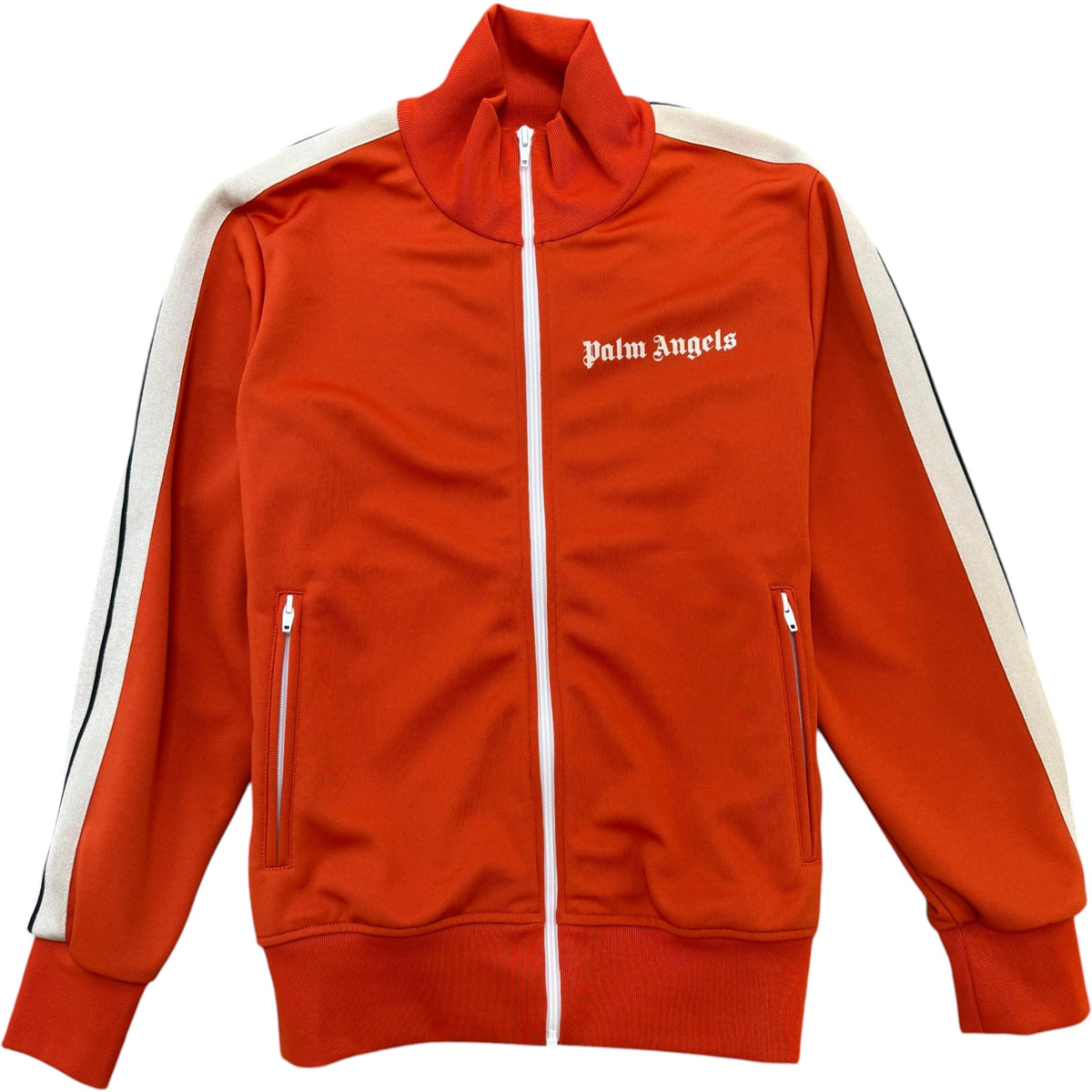 Men's Logo Print Track Jacket Burnt Orange Size M - Photo 1