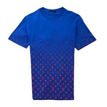 Men's Monogram Gradient T-Shirt Blue Size L