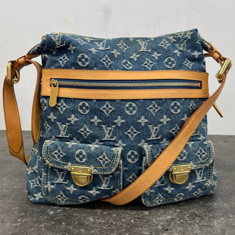 Women's Monogram Denim Baggy Gm Bag Blue