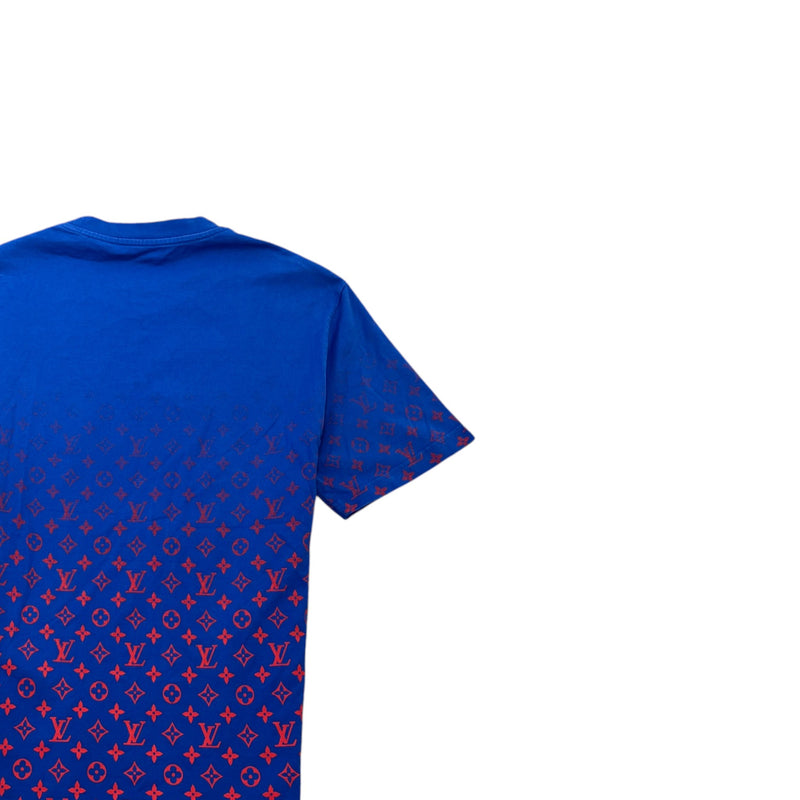 Men's Monogram Gradient T-Shirt Blue Size L