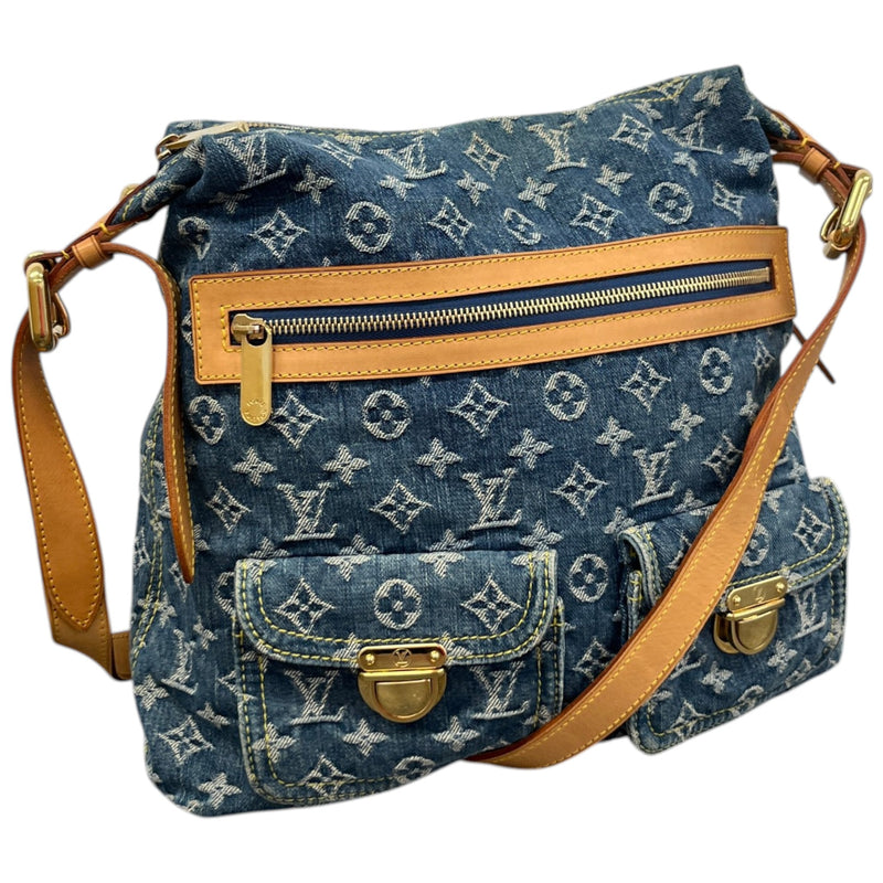 Women's Monogram Denim Baggy Gm Bag Blue