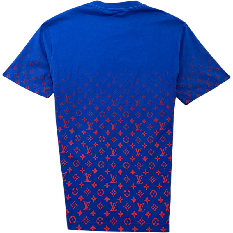 Men's Monogram Gradient T-Shirt Blue Size L