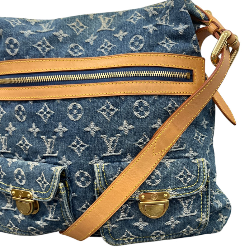 Women's Monogram Denim Baggy Gm Bag Blue