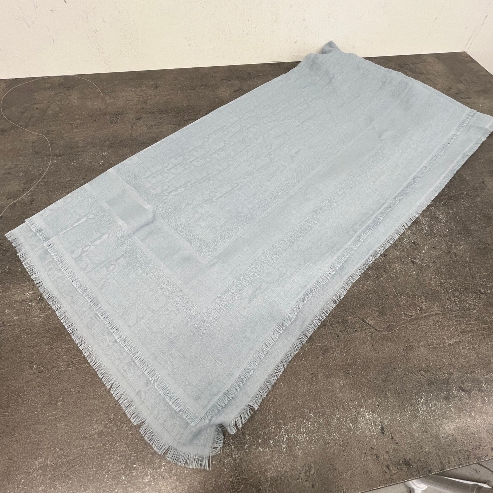 Women's Oblique Scarf Blue - Photo 8