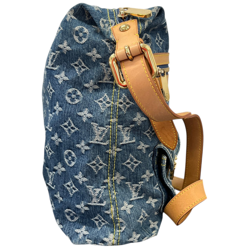 Women's Monogram Denim Baggy Gm Bag Blue