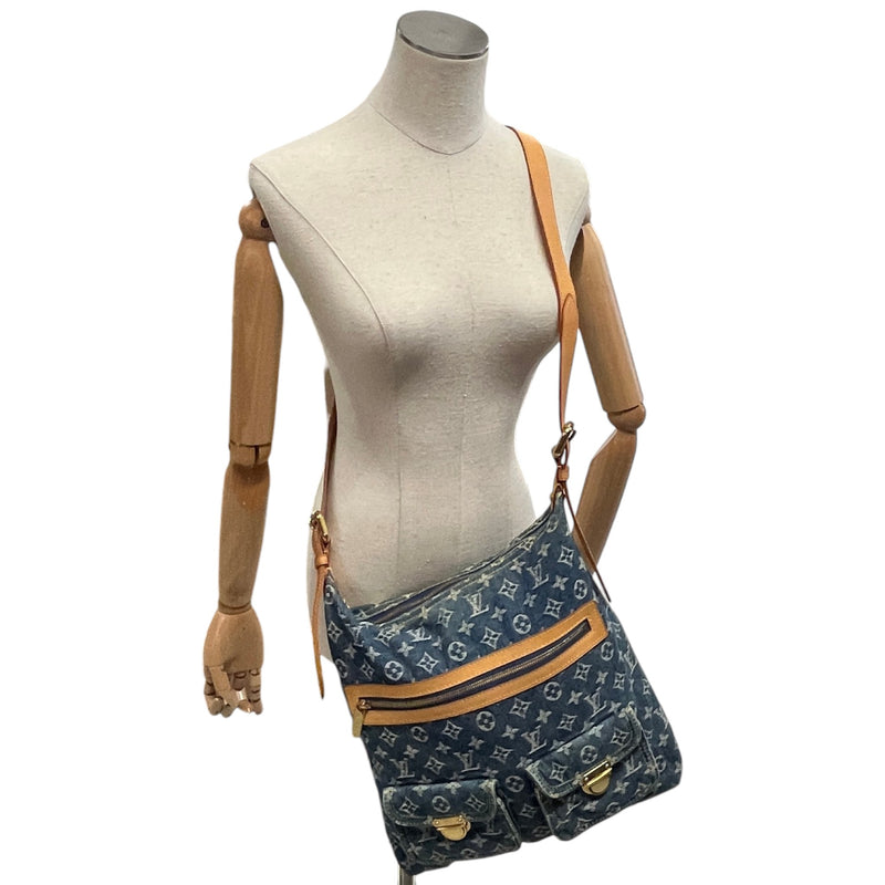 Women's Monogram Denim Baggy Gm Bag Blue