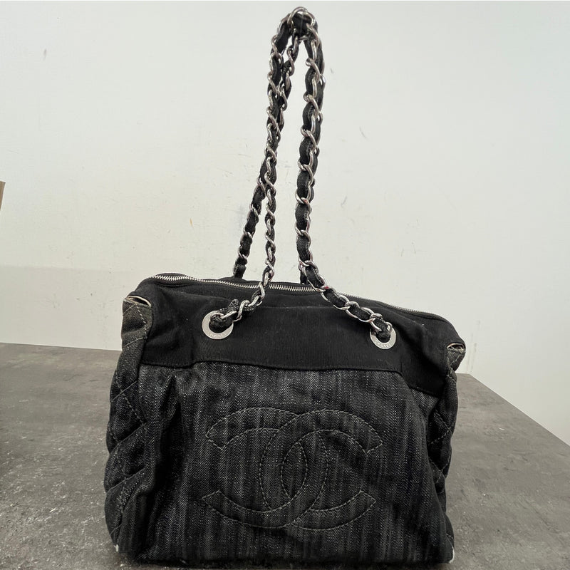 Women's Denim Tote Bag Black