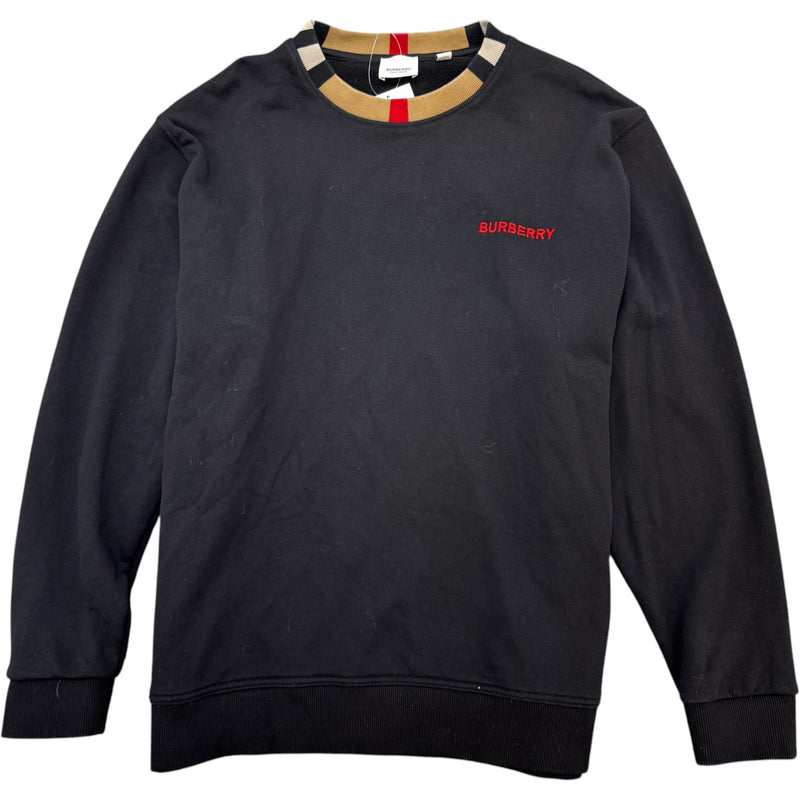 Men's Embroidered Logo Sweatshirt Black Size XL