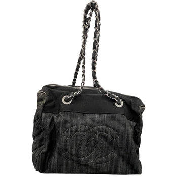 Women's Denim Tote Bag Black