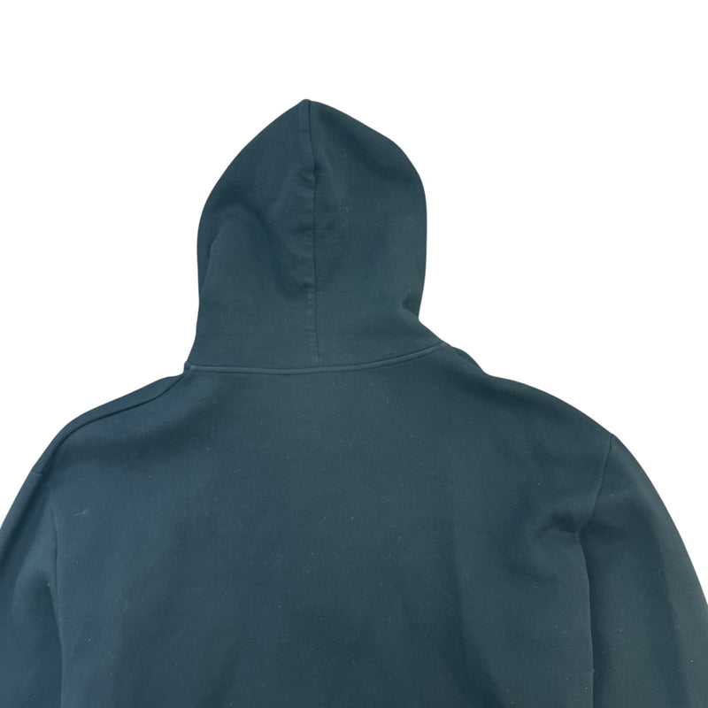 Men's Embroidered Zipped Jersey Pearl Hoodie Black Size L