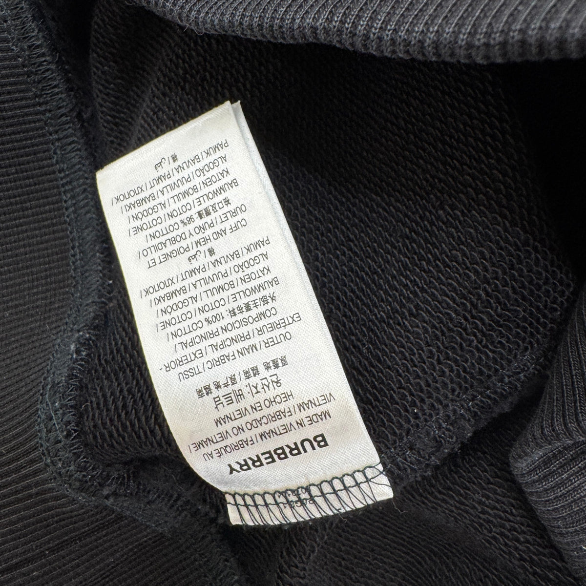 Men's Embroidered Logo Sweatshirt Black Size XL - Photo 5