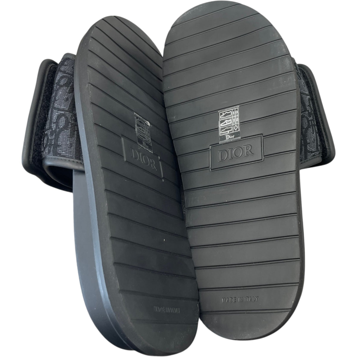 Men's Aqua Oblique Slides Black Size UK 9 / EU 43 - Photo 10