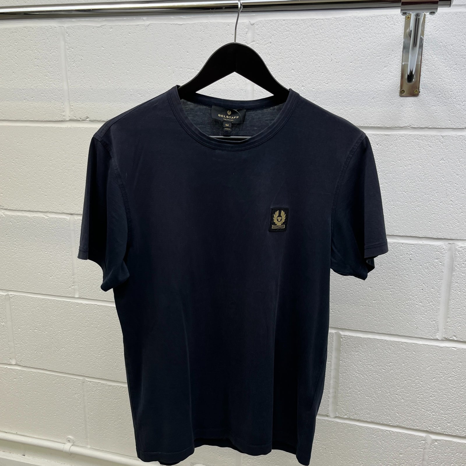 Belstaff Men's Logo T-Shirt Navy Size M - Photo 8