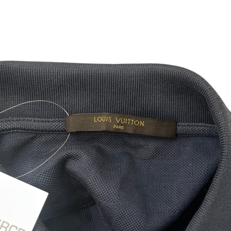 Men's Damier Polo Shirt Navy Size M