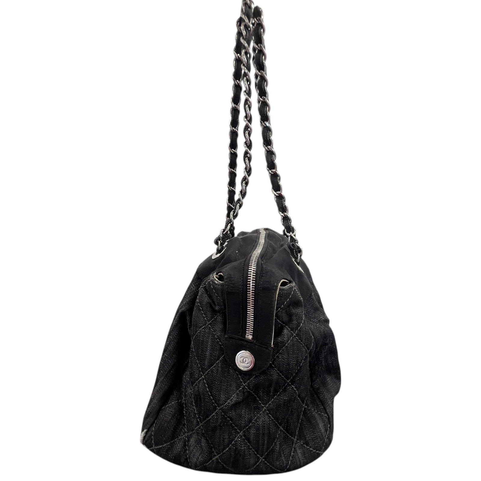 Women's Denim Tote Bag Black - Photo 7