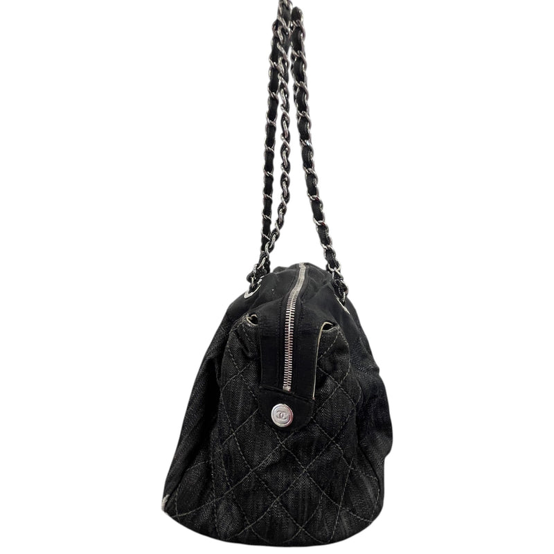 Women's Denim Tote Bag Black