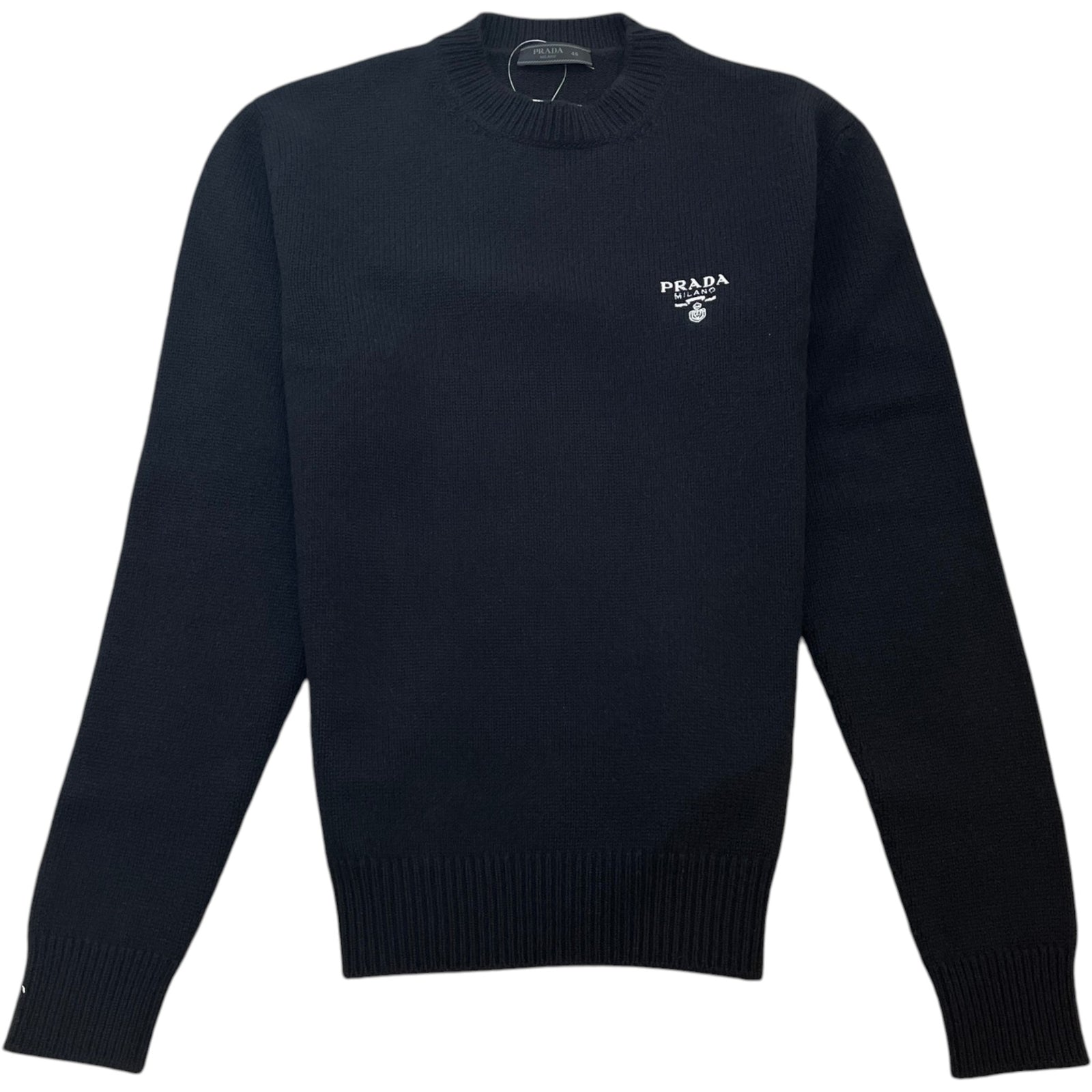 Men's Embroidered Logo Sweatshirt Black Size S - Photo 1