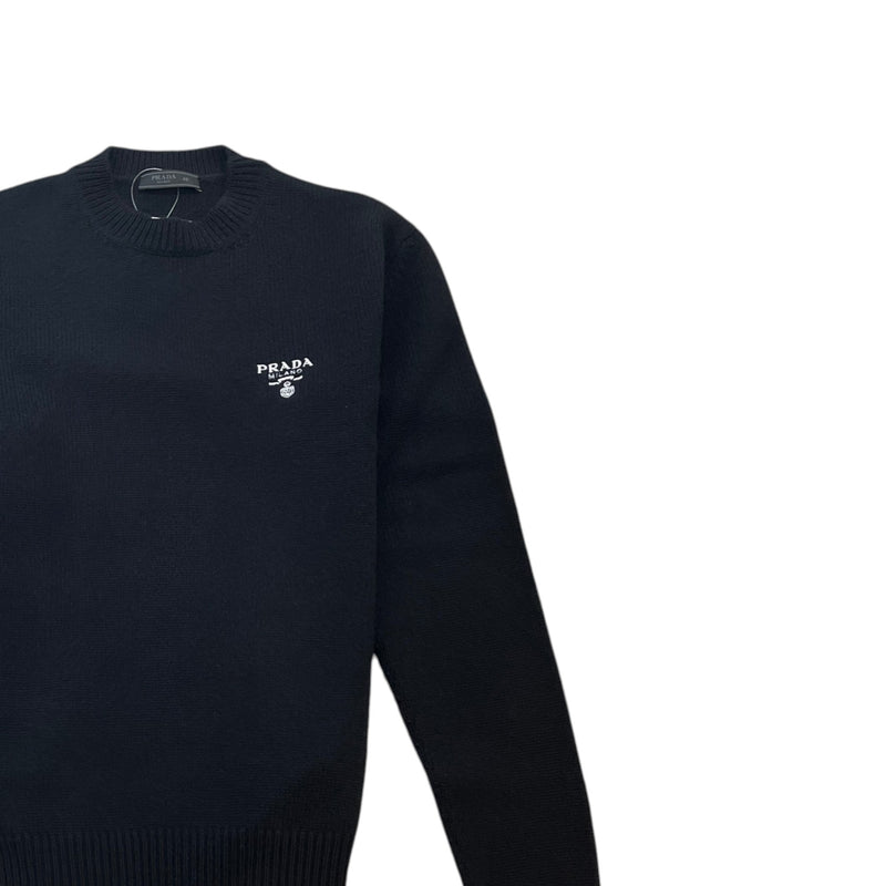 Men's Embroidered Logo Sweatshirt Black Size S