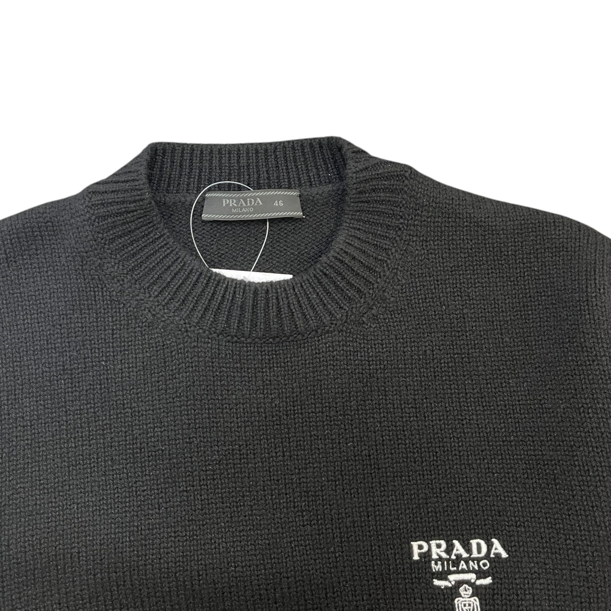 Men's Embroidered Logo Sweatshirt Black Size S - Photo 5