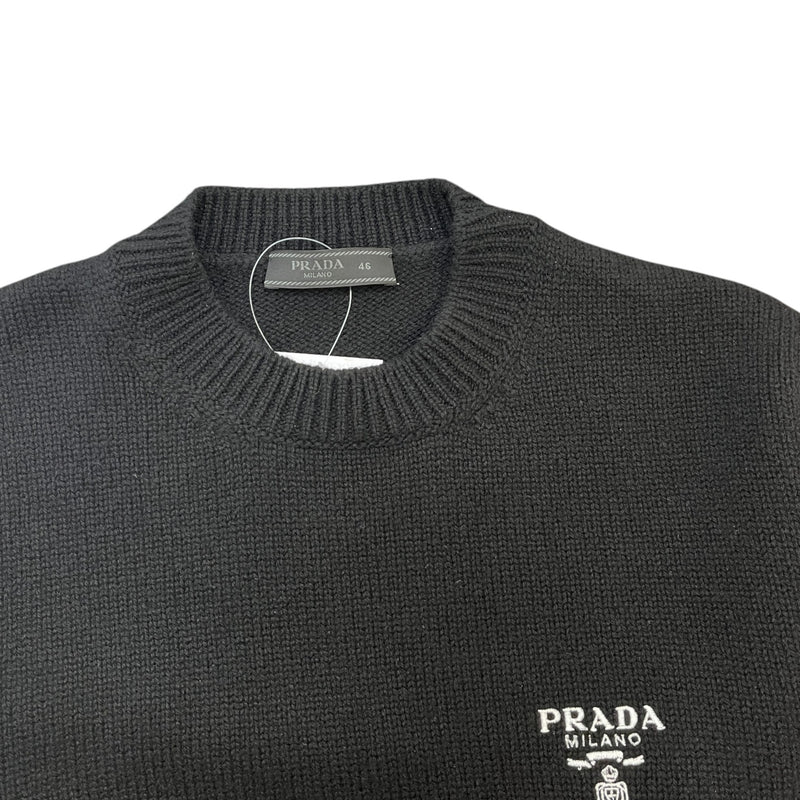 Men's Embroidered Logo Sweatshirt Black Size S