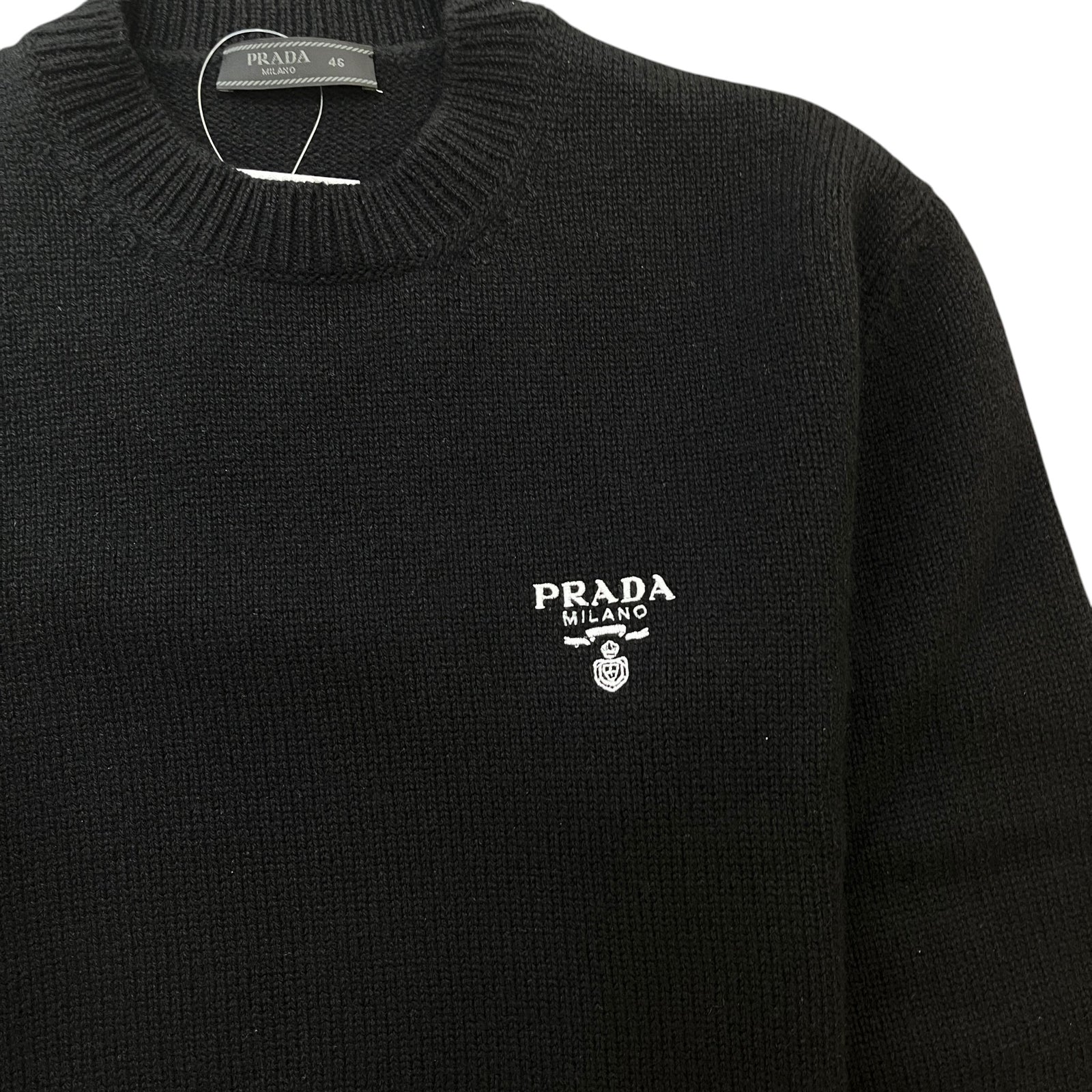 Men's Embroidered Logo Sweatshirt Black Size S - Photo 6