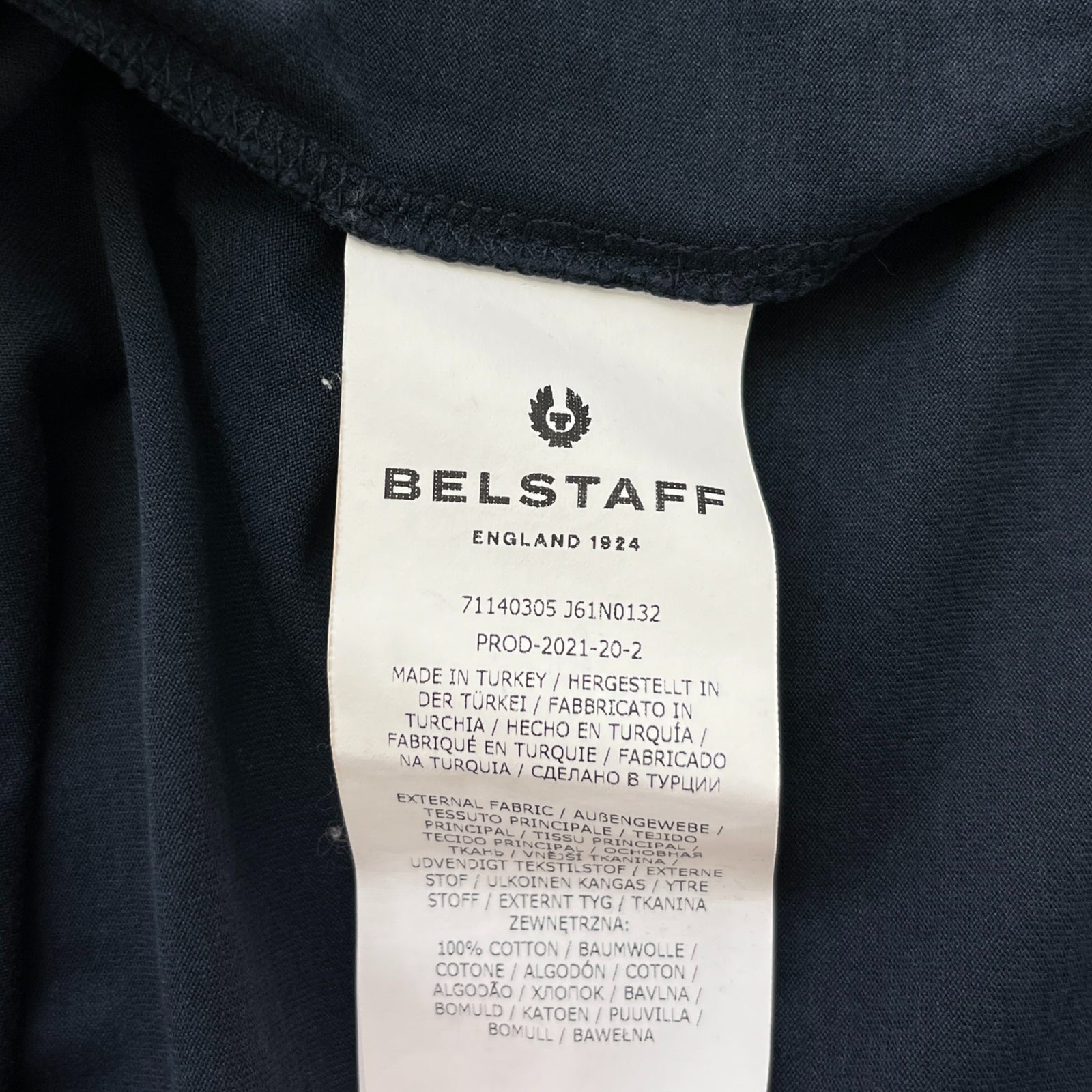 Belstaff Men's Logo T-Shirt Navy Size M - Photo 7