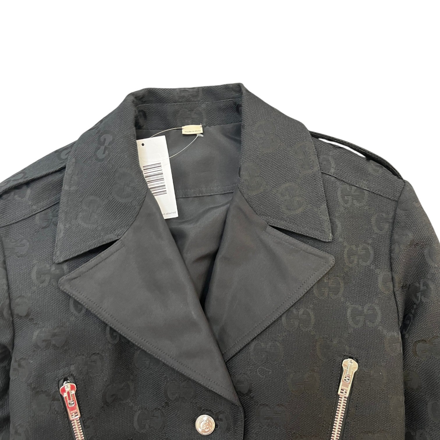 Women's Macro Gg Canvas Reversible Blazer Jacket Black Size IT 38 / UK 6 - Photo 9