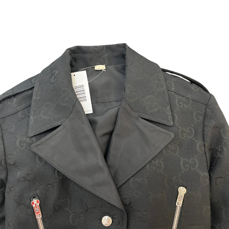 Women's Macro Gg Canvas Reversible Blazer Jacket Black Size IT 38 / UK 6
