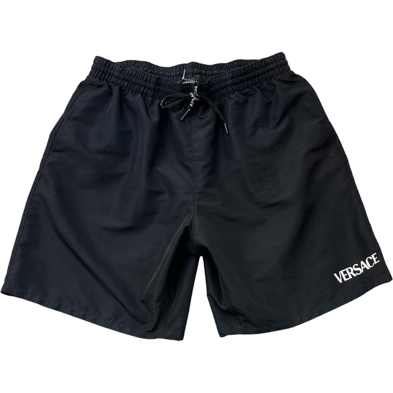 Men's Logo Print Swim Shorts Black Size 34 / UK 6