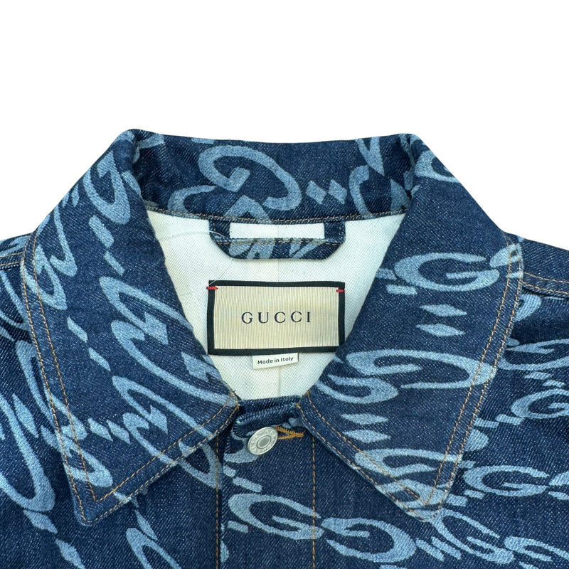 Men's Wavy GG Supreme Jacket Navy Size L