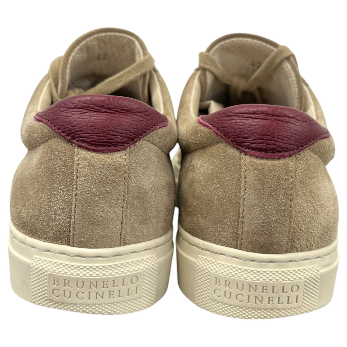 Men's Flat Low Trainers Beige Size UK 8 / EU 42 - Photo 7
