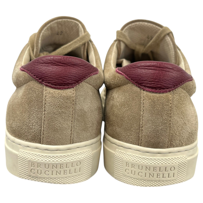 Men's Flat Low Trainers Beige Size UK 8 / EU 42