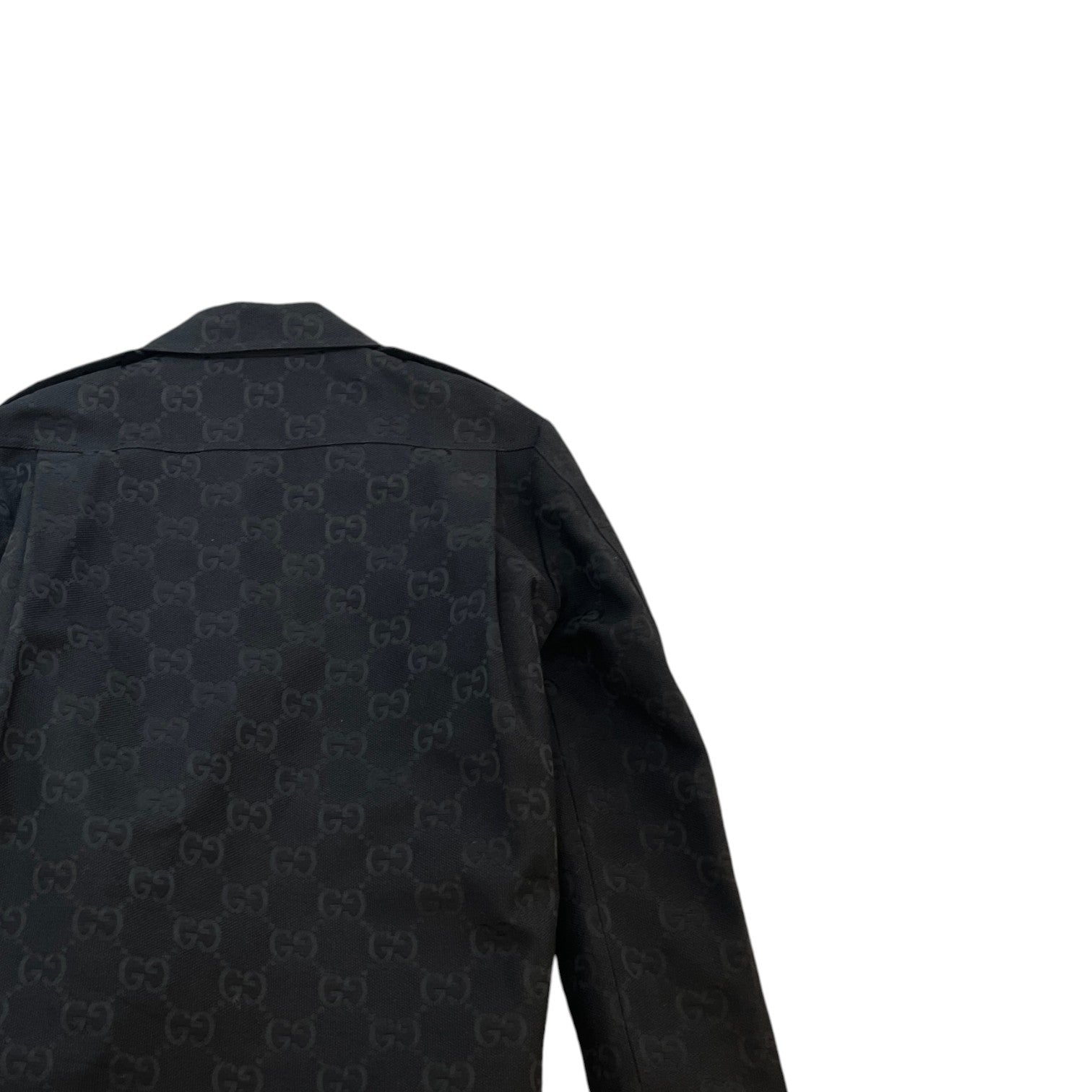 Women's Macro Gg Canvas Reversible Blazer Jacket Black Size IT 38 / UK 6 - Photo 7