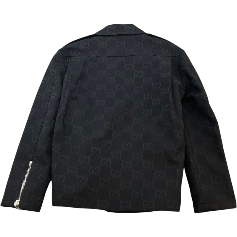 Women's Macro Gg Canvas Reversible Blazer Jacket Black Size IT 38 / UK 6